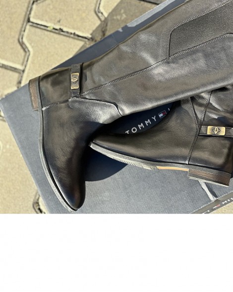 Kozačky dámské Tommy Hilfiger kožené